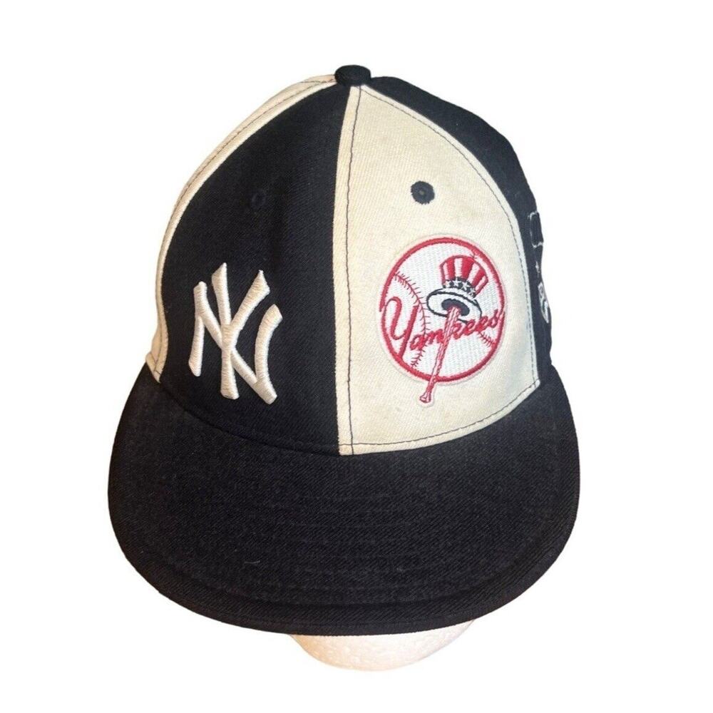 New Era New York Yankees Two-Tone Black and Cream Fitted Hat